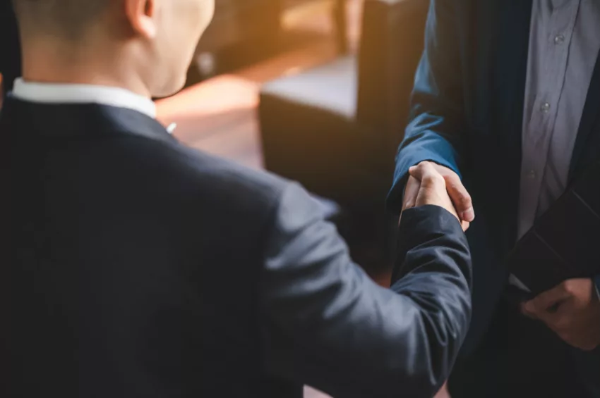 Business People Hands Shake For Business Partnership Success, Shake Hand Concept