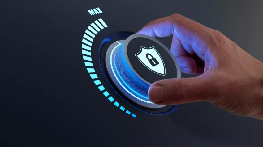 Security Concept With Person Increasing The Protection Level By