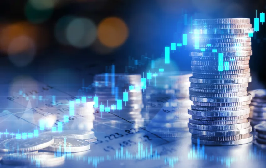 Finance And Money Technology Background Concept Of Business Prosperity And Asset